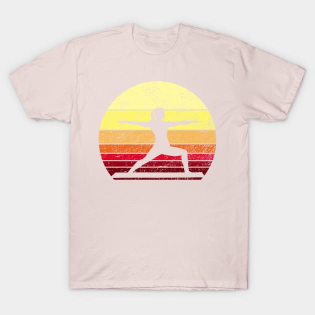 Yoga Sunset T-Shirt by heliconista